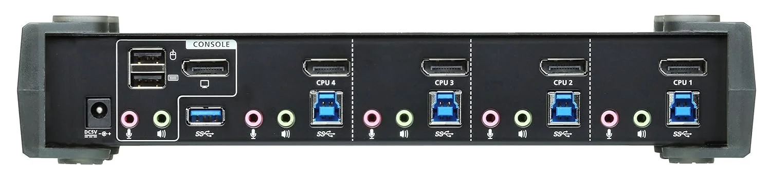 KVM-переключатель ATEN CS1924 с USB-хабом / 4-портовый / USB 3.0 / 4K DisplayPort / KVMP Switch / Черный, фото №3