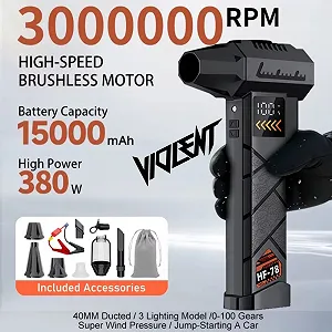 Турбовентилятор Violent HF-78M40/AT15 (Jump Starter) Black - Фото 1
