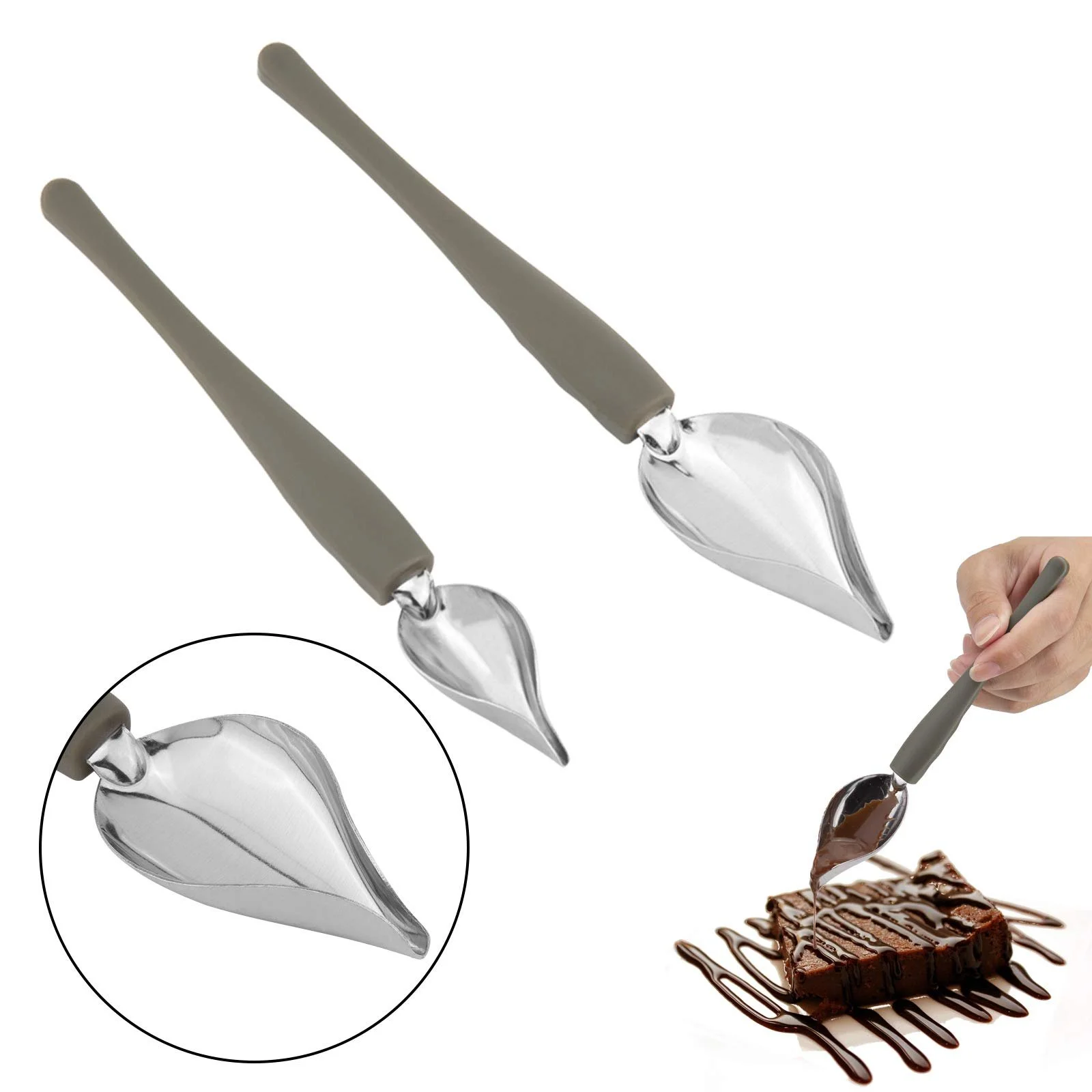 Ложка для декорування LUTER, нержавіюча сталь, 2 розміри, фото №3