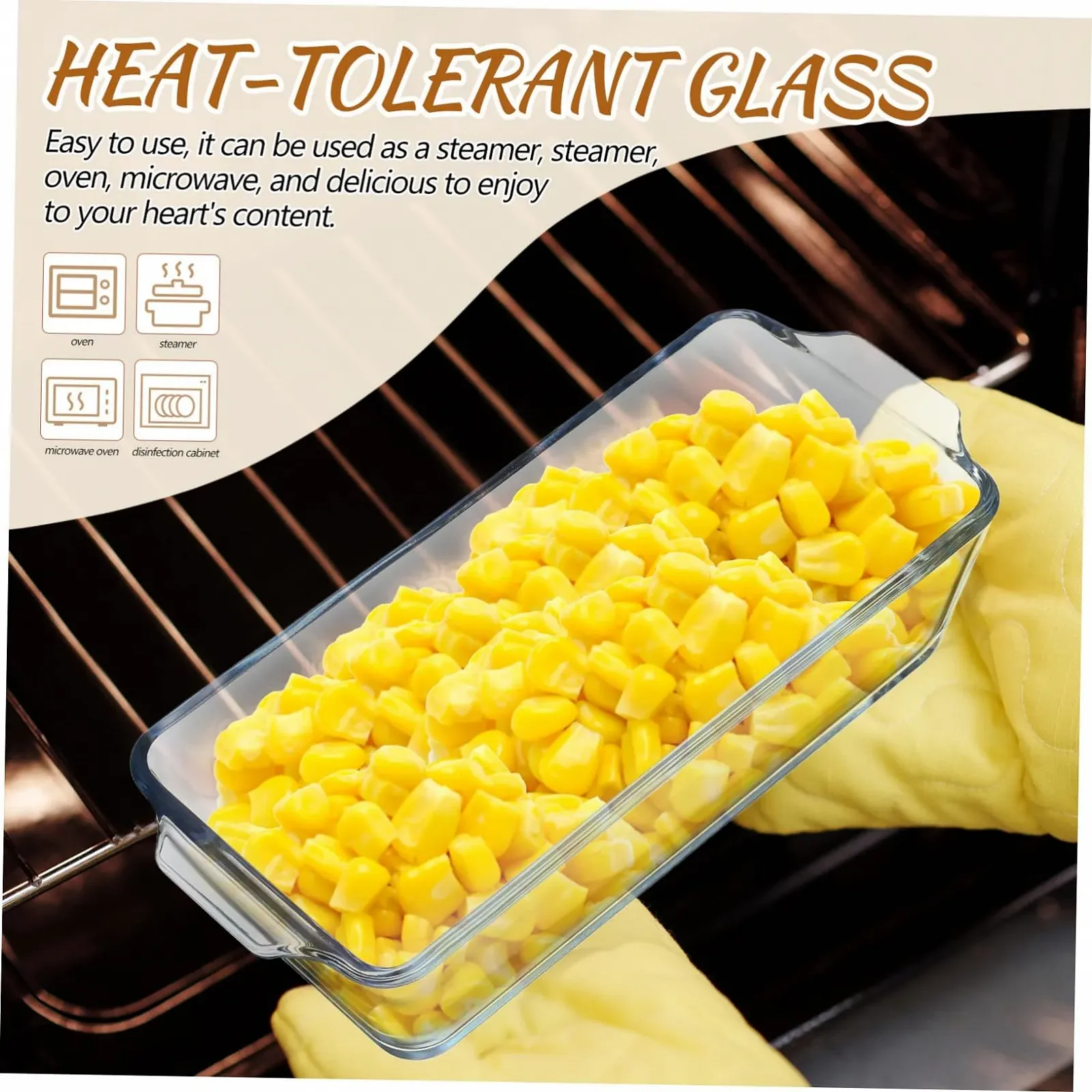 Форма для выпечки Cabilock 2 шт прямоугольная термостойкая стеклянная, фото №8