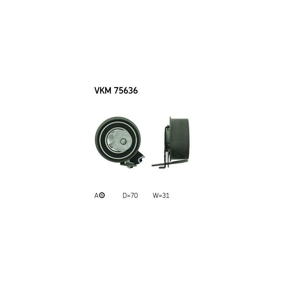 Ролик натяжной ремня ГРМ SKF VKM 75636 для HYUNDAI KIA, фото №1