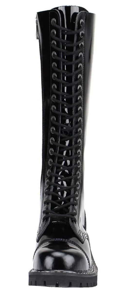 Черевики ANGRY ITCH Gothic Punk Army Ranger 20-Hole Шкіряні зі сталевим носком, фото №3