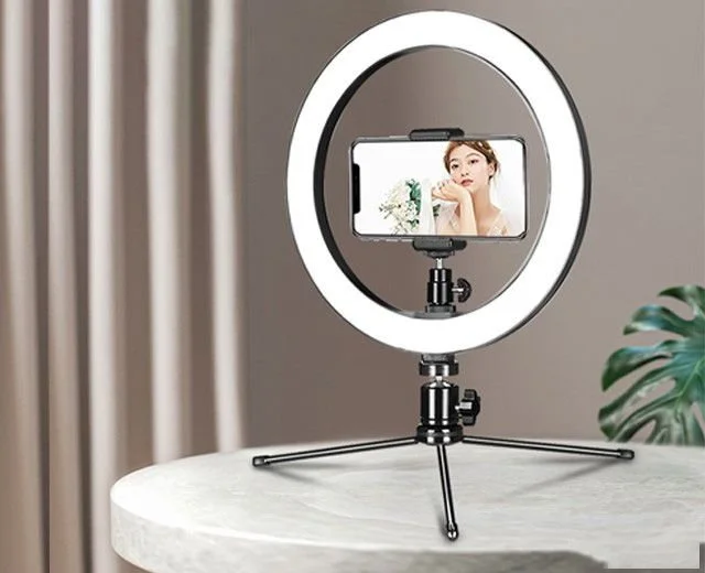 Кільцева лампа зіштативом AIXPI L218 / 10" / 2700-6500K / 120 LED / USB / Штатив 1.5м, фото №6