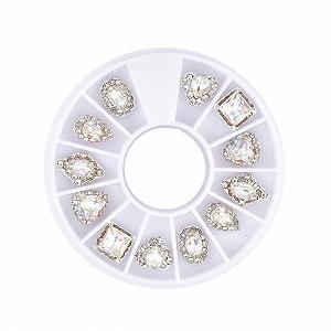 Стразы для ногтей Healvian Кристаллы для блестящего маникюра 12 сеток - Фото 1