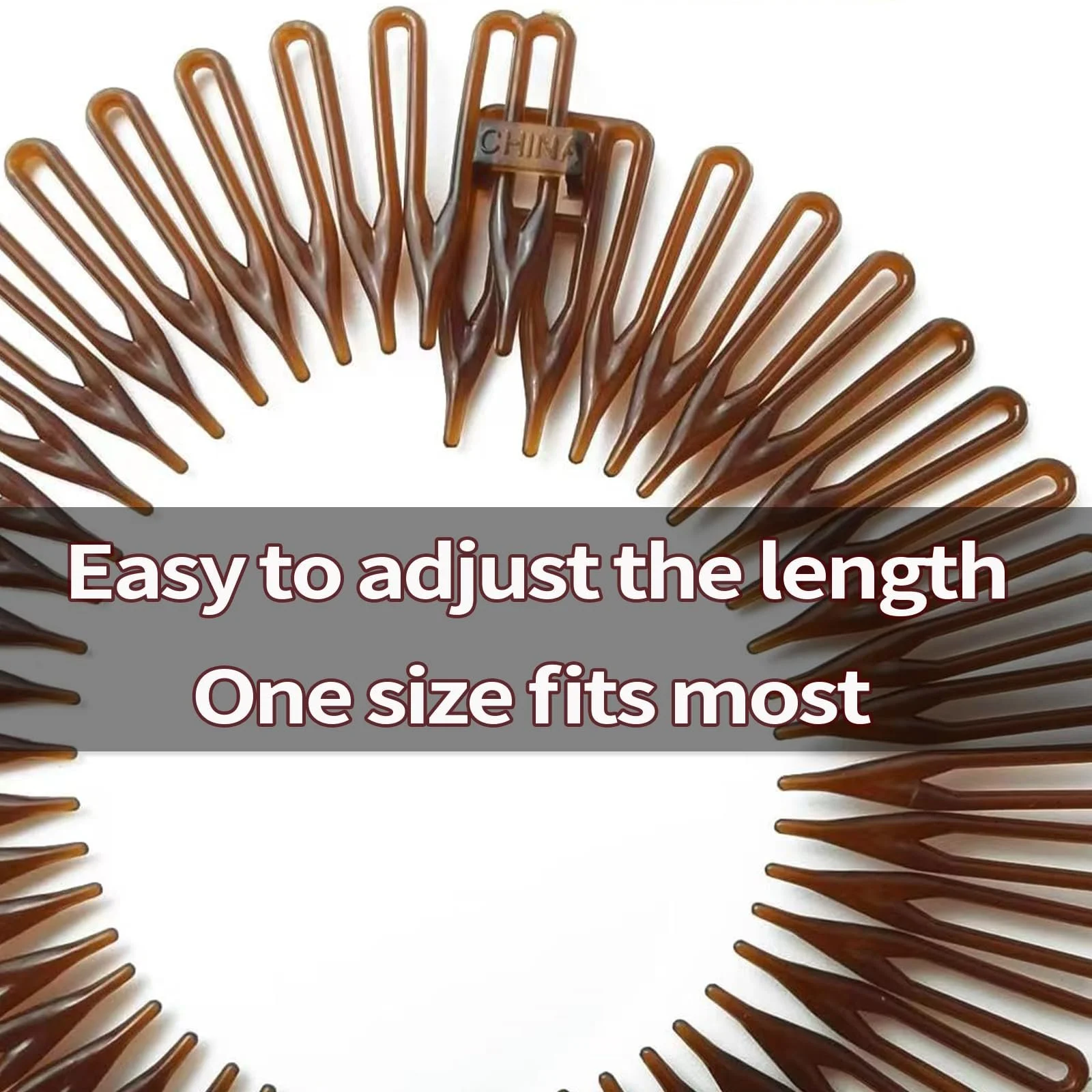 Обруч-гребешок зигзаг 12 шт, фото №3