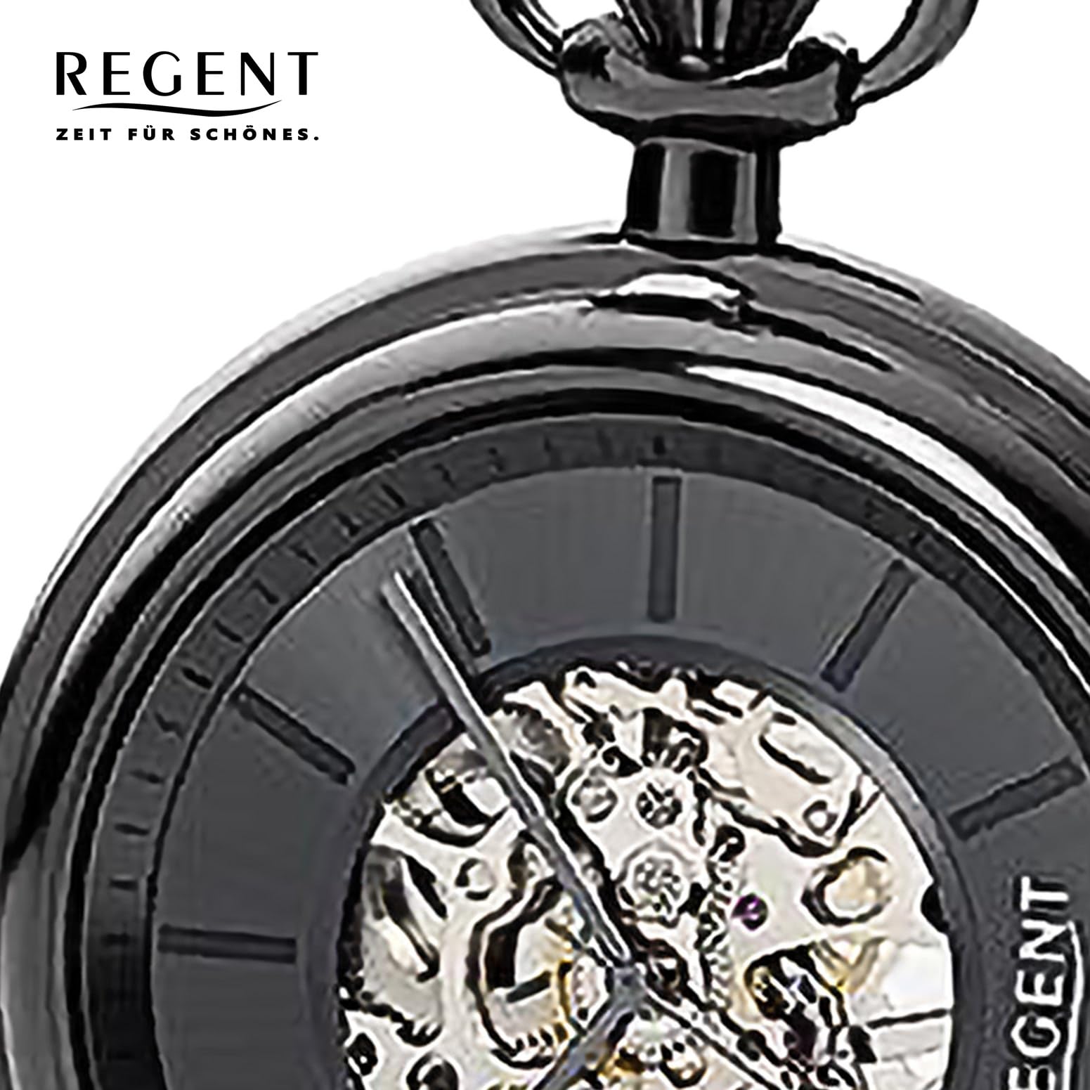 Мужские часы REGENT карманные механические с ручным подзаводом стеклянная основа с видом на скелетон механизм из нержавеющей стали шарнирная крышка, фото №2 Мужские часы REGENT карманные механические с ручным подзаводом стеклянная основа с видом на скелетон механизм из нержавеющей стали шарнирная крышка, фото №2