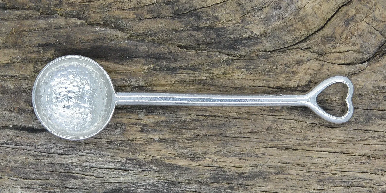 Ложка для варення William Sturt Beaten Pewter з серцем, ручна робота, фото №1