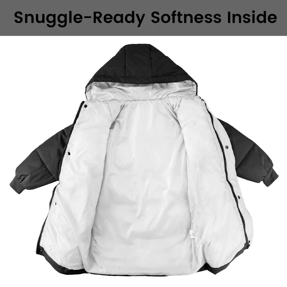 Пуховик JiAmy дитячий зимовий довгий легкий з капюшоном для хлопчиків, фото №3 Пуховик JiAmy дитячий зимовий довгий легкий з капюшоном для хлопчиків, фото №3