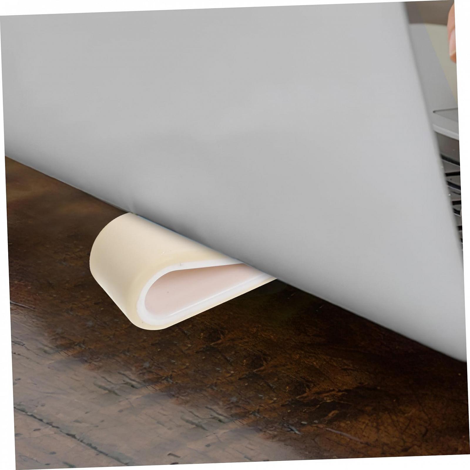 Підставка для ноутбука SEWACC 2 шт. Вентильована силіконова для ергономічної роботи, портативна та стабільна, підходить для різних розмірів ноутбуків, біла, фото №2