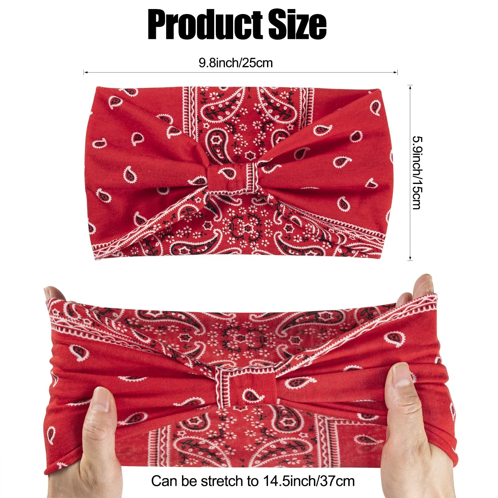 Пов'язка на голову жіноча широка в стилі бохо, фото №3 Пов'язка на голову жіноча широка в стилі бохо, фото №3