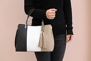 Сумка з верхньою ручкою CRAZYCHIC, жіноча, зі штучної шкіри, чорна з сіро-коричневим відтінком, розміру Standard, елегантна synthetic.ua - Фото 1