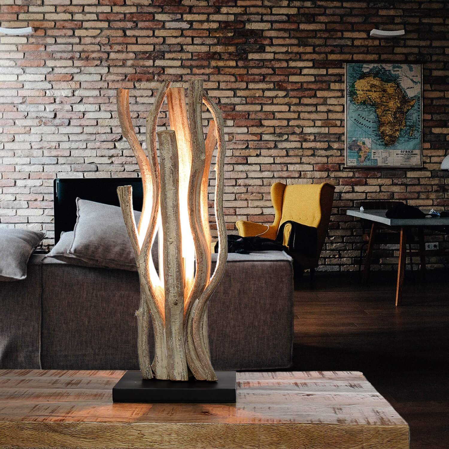 Настільна лампа Licht-Erlebnisse Driftwood E14 39 см, фото №2