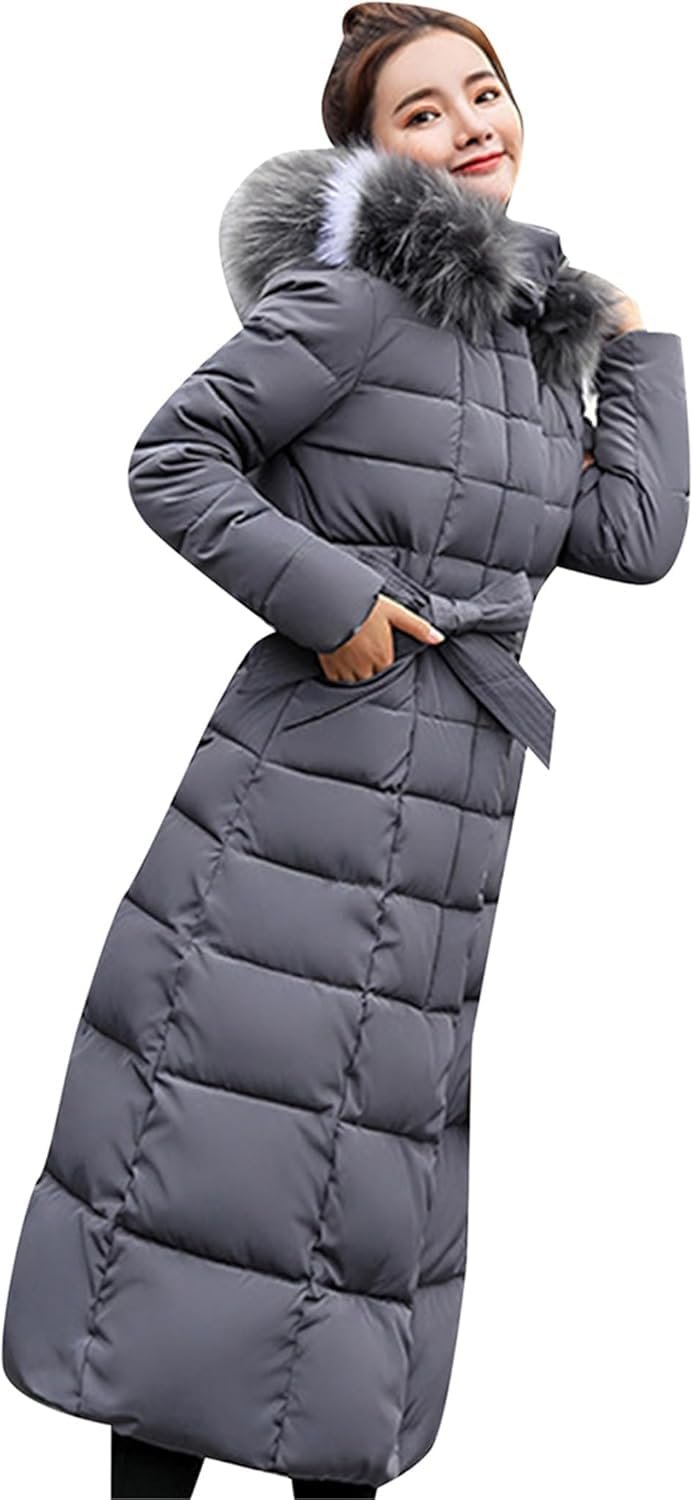 Жіноче Максі Пухове Пальто з Капюшоном, фото №1