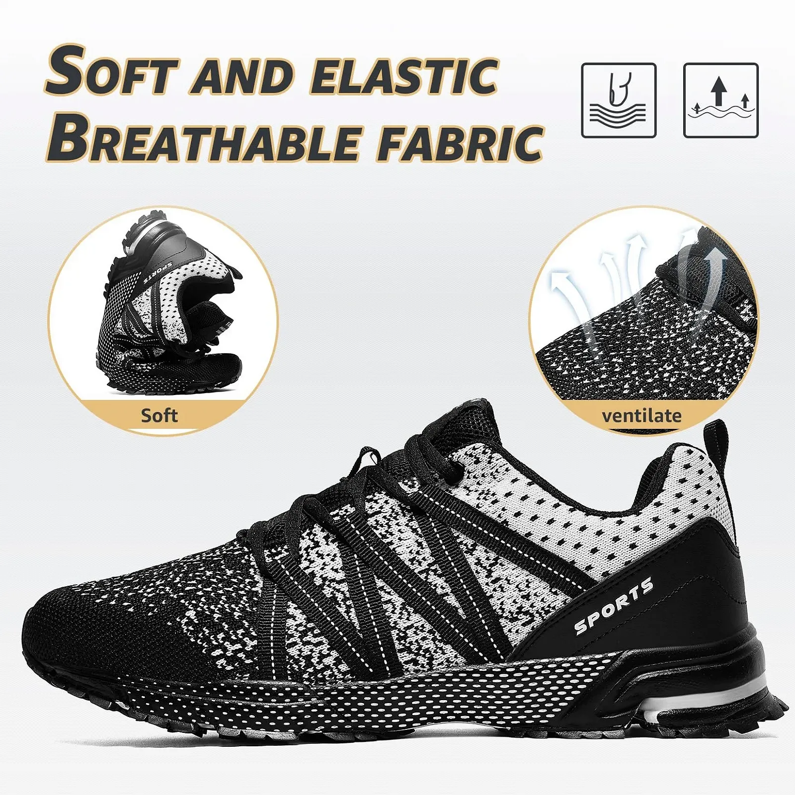 Кроссовки ASHION Спортивные Мужские Легкие Дышащие, фото №2