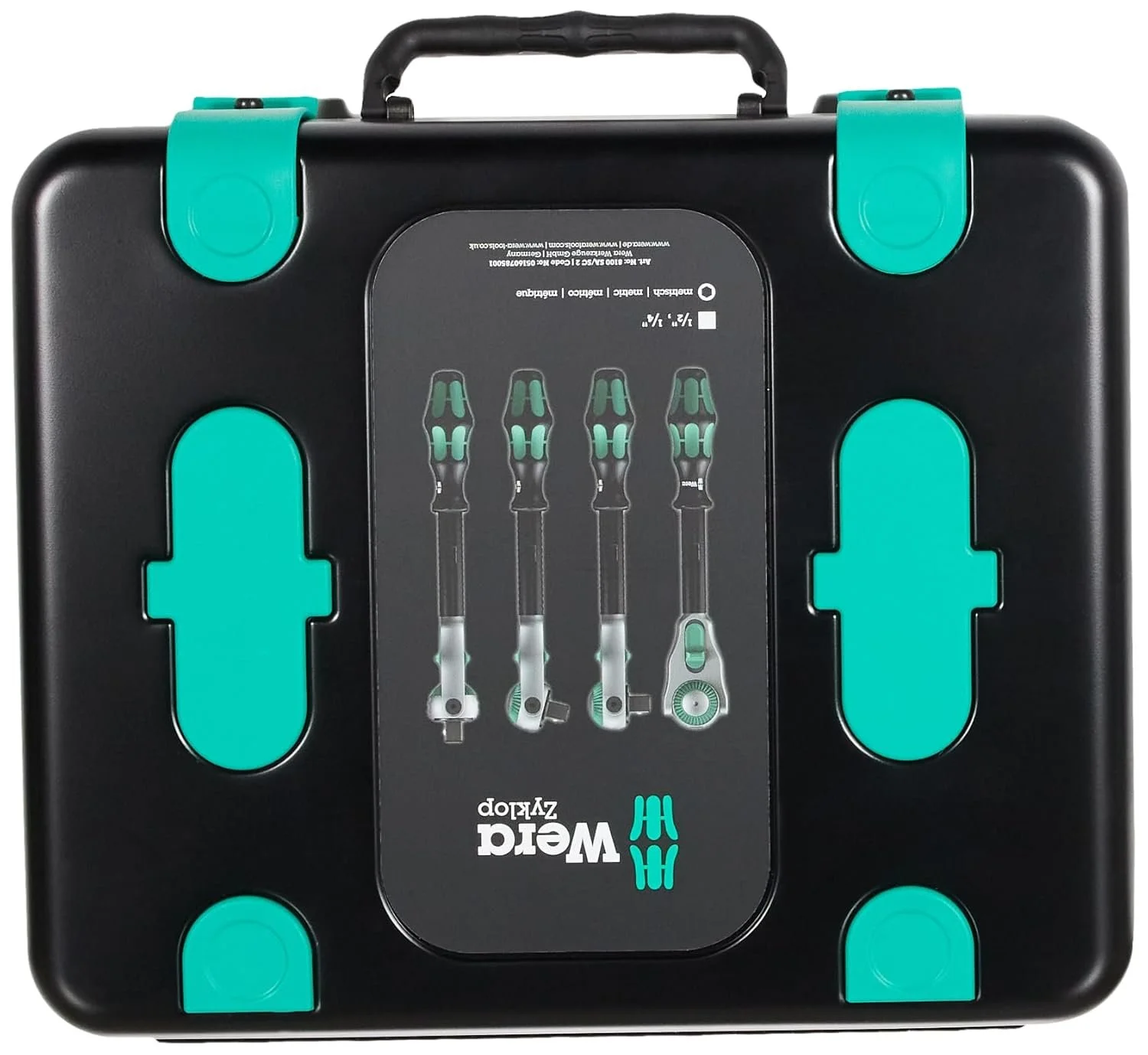 Набор инструментов с трещоткой Wera Zyklop Speed 8100 SA/SC 2 Черно-зеленый, фото №4 Набор инструментов с трещоткой Wera Zyklop Speed 8100 SA/SC 2 Черно-зеленый, фото №4