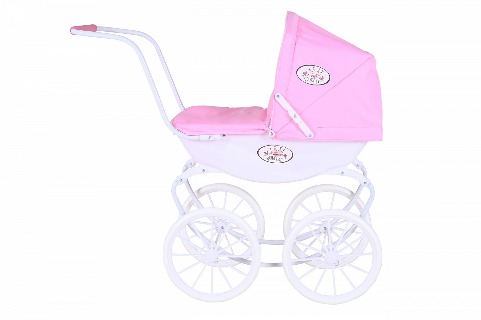 Коляска Knorrtoys Classic 63602 Ретро Розовая / Белая / Принцесса, фото №3