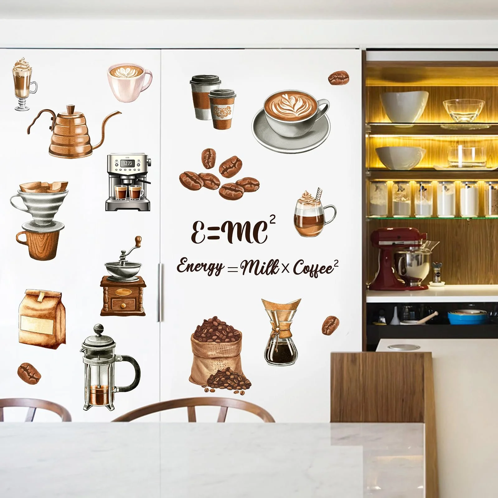 Наклейка настінна TOARTI Coffee Energy = Mike × Coffee² для кухні та кафе, фото №6