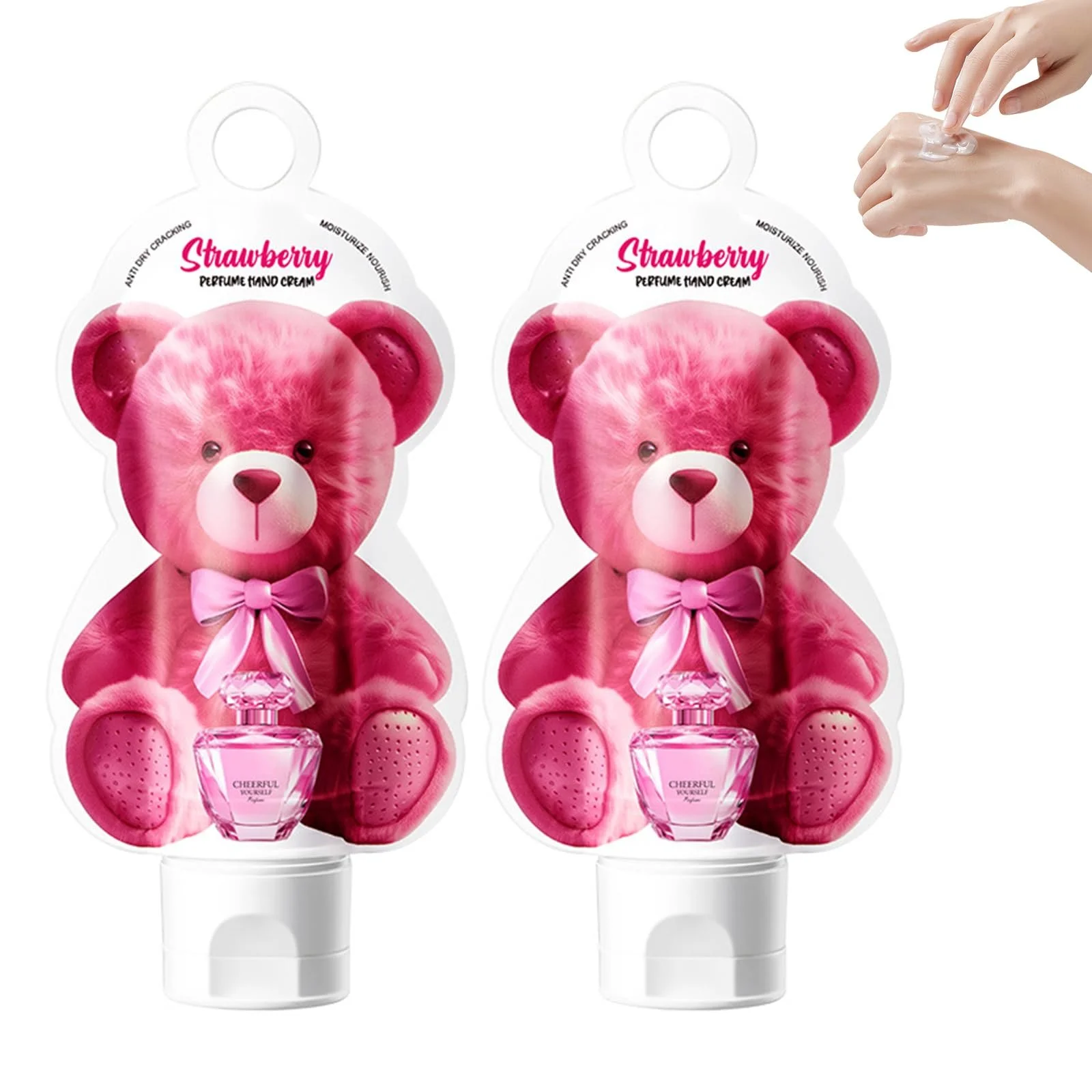 Крем для рук Erdbeer, зволожуючий для сухої шкіри, для рук і нігтів, відновлюючий потріскані руки, для гладкості рук, 2 шт, фото №1