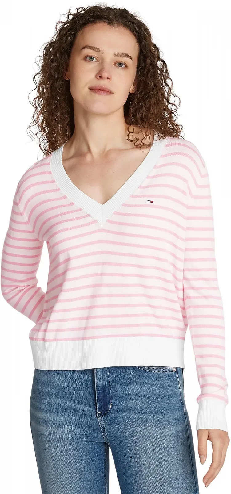 Джемпер Tommy Jeans V-образный вырез Женский, фото №1 Джемпер Tommy Jeans V-образный вырез Женский, фото №1
