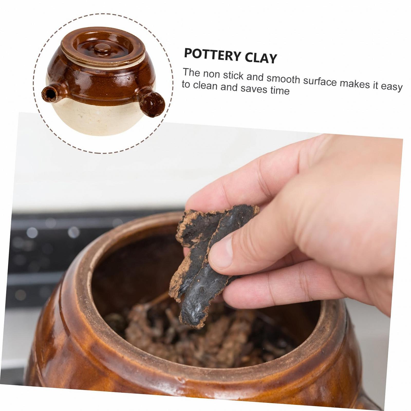 Горшок для приготовления глиняный термостойкий с ручкой для газовых плит, фото №8