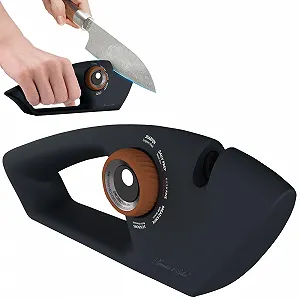 Точило для ножів Rosenstein & Söhne 5-в-1 Ручна Чорна 25 см - Фото 1