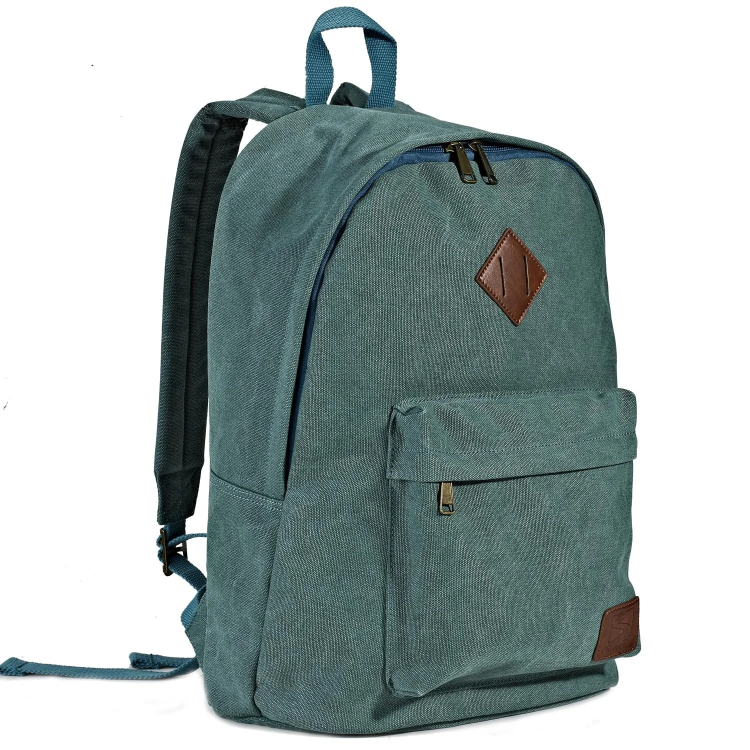 Рюкзак для ноутбука Canvas Vintage ультралегкий 15.6 дюйма Бирюзовый, фото №1