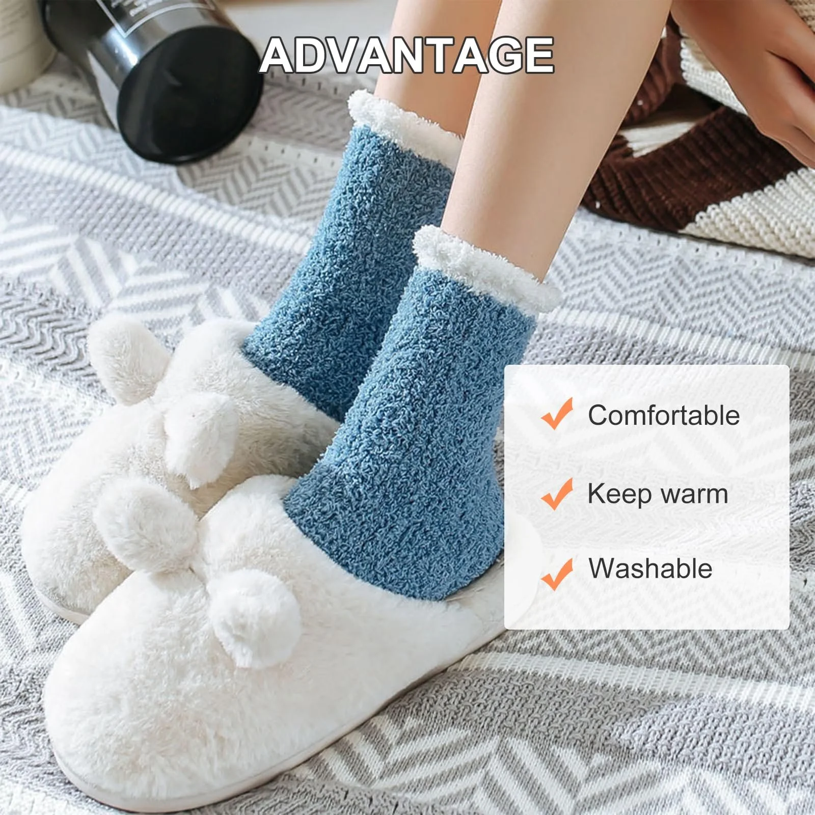 Пухнасті шкарпетки Жіночі, Зимові шкарпетки, 2 пари, фото №4