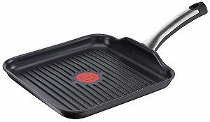 Сковорода-гриль Tefal Talent Pro Induction антипригарна чорна, 26 см - Фото 1