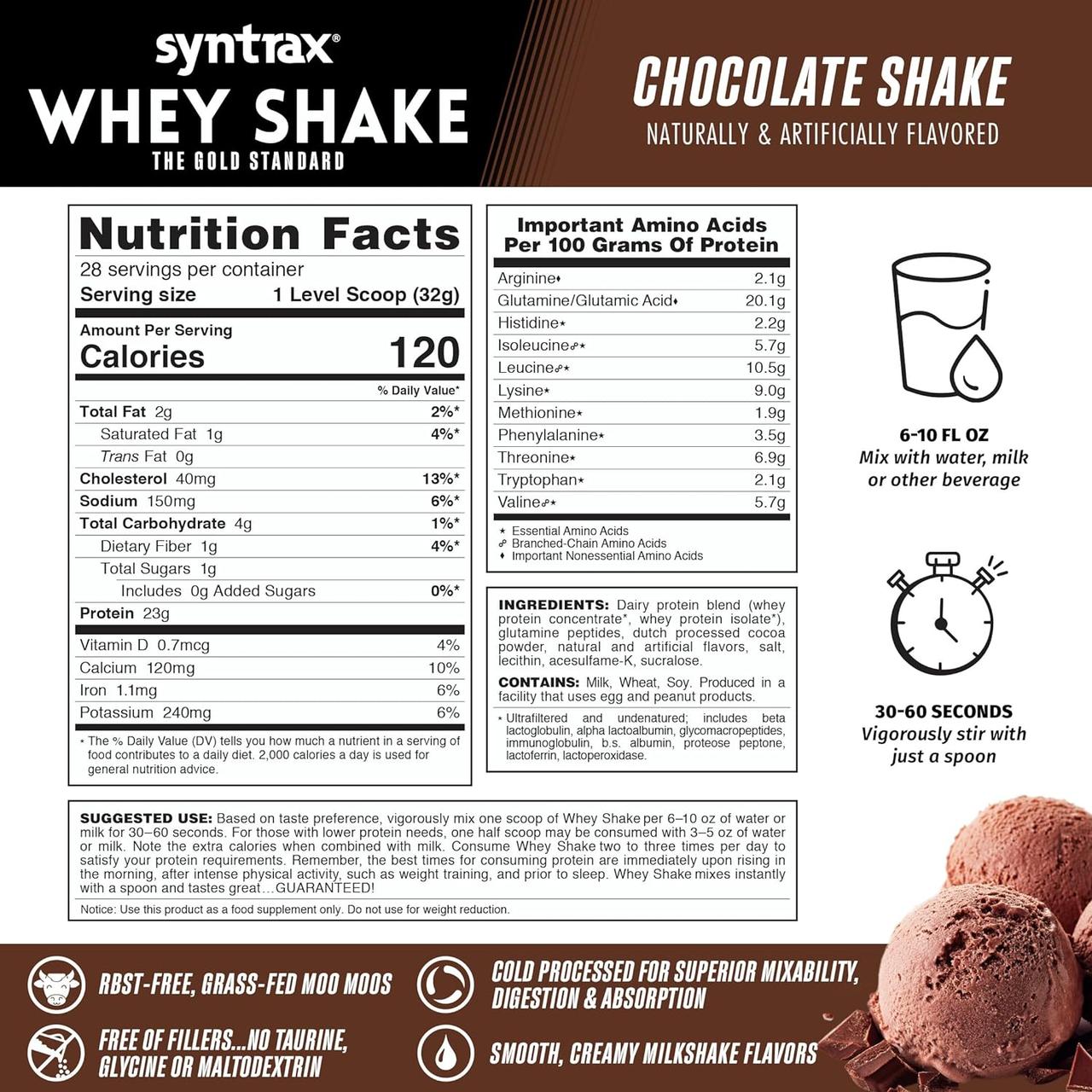 Протеин Syntrax Whey Shake 2.2 kg Chocolate, фото №2
