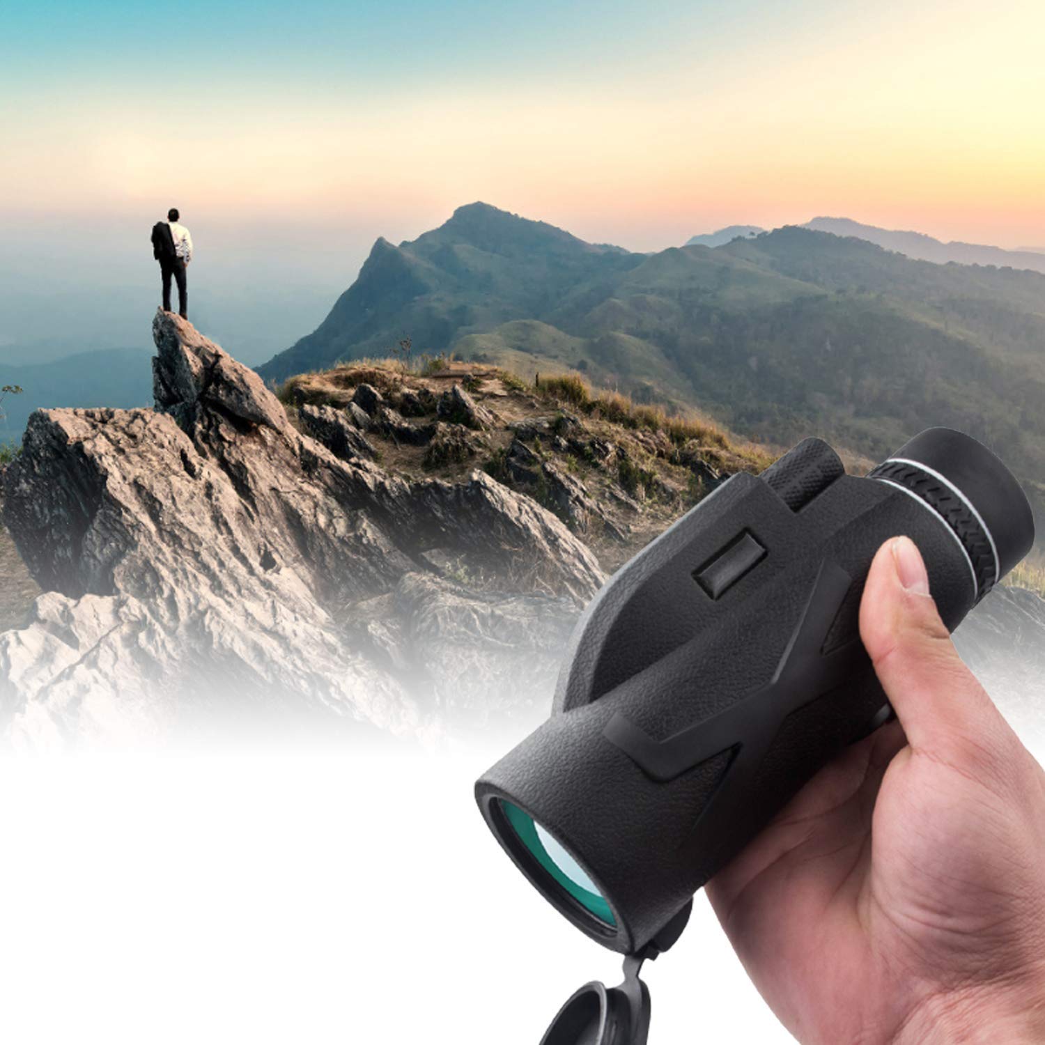 Телескоп ADITAM BAK4 Prism Monocular Set 80 x 100 Magnification Zoom с держателем для мобильного телефона и штативом, фото №2