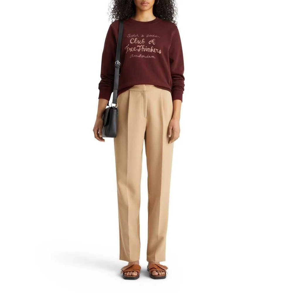 Женский свитшот Scotch & Soda с рисунком на груди, приталенный, фото №6