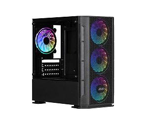 2E Gaming Корпус Calleo GB700 без БЖ 2xUSB3.0, 1xUSB2.0, 4x120мм ARGB VGA 320мм LCS ready контролер з пультом TG Side Window mATX чорний - Фото 1