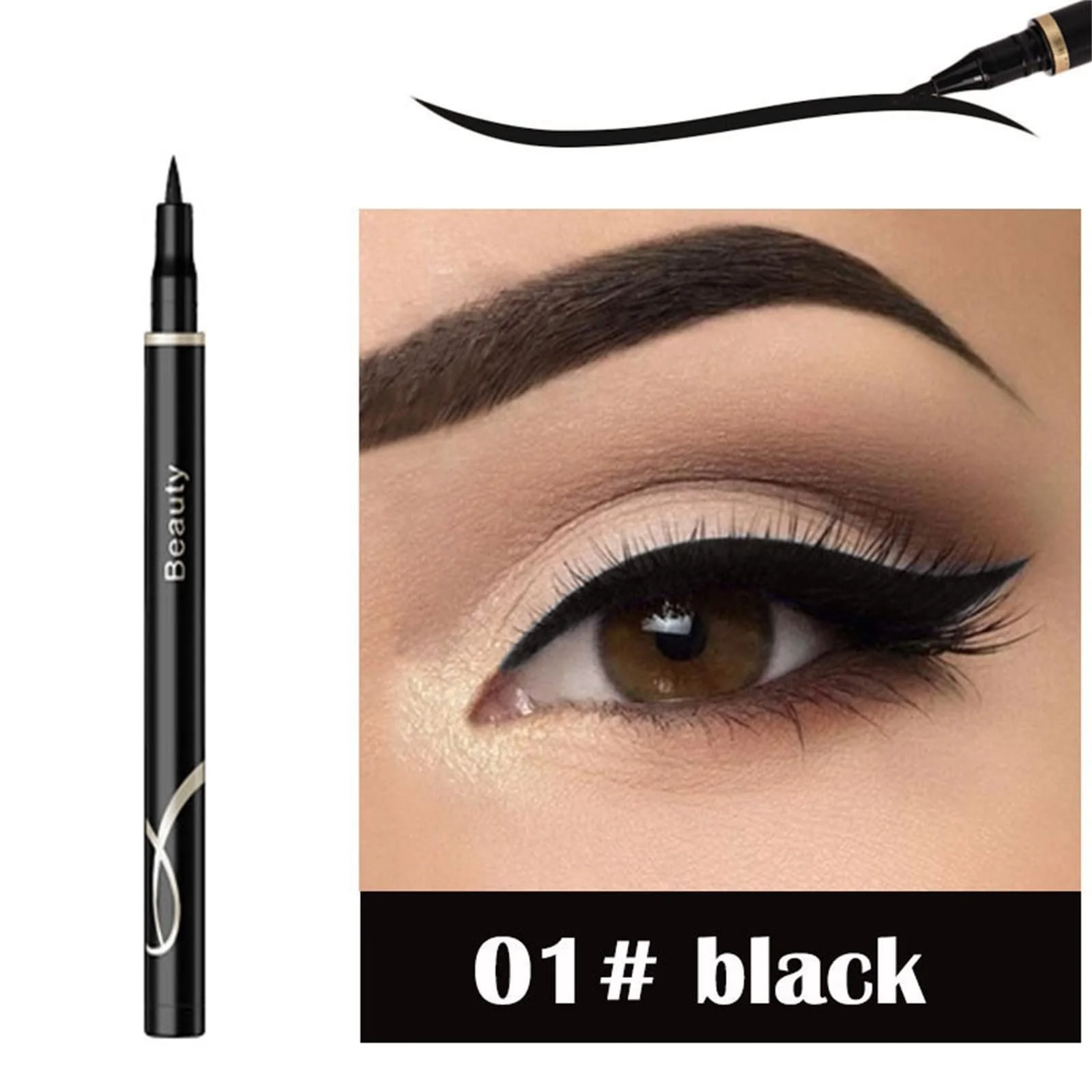 Рідка Підводка для Очей 12 Farben Fine Fiber Long-Lasting Sweat Proof Rainbow 0.6 мл, A,, фото №2