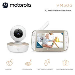 Відеоняня Motorola VM50G 5 Inch 2000 мАг Night Vision Pan Tilt Zoom synthetic.ua - Фото 1