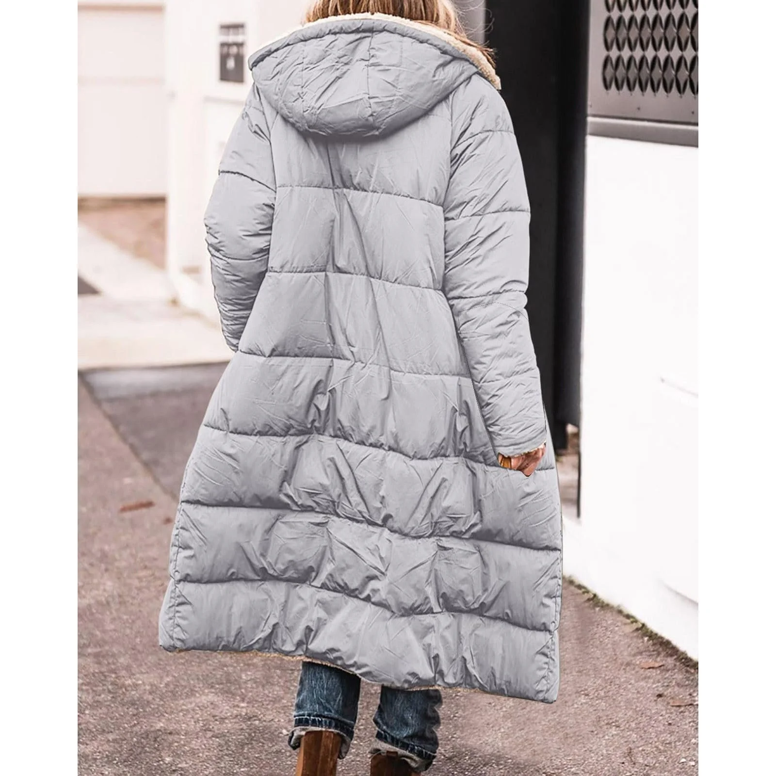 Жіноча зимова куртка Yekdmxop Пуховик, фото №4