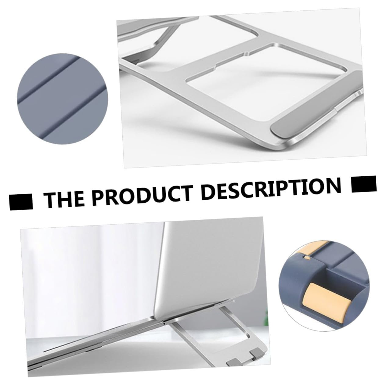 Підставка для ноутбука Operitacx Алюмінієва складана з нековзною силіконовою, фото №2