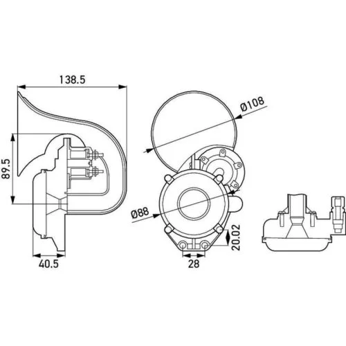 Сигнал звуковой (фанфара) HELLA 3PA 013 410-041, фото №4