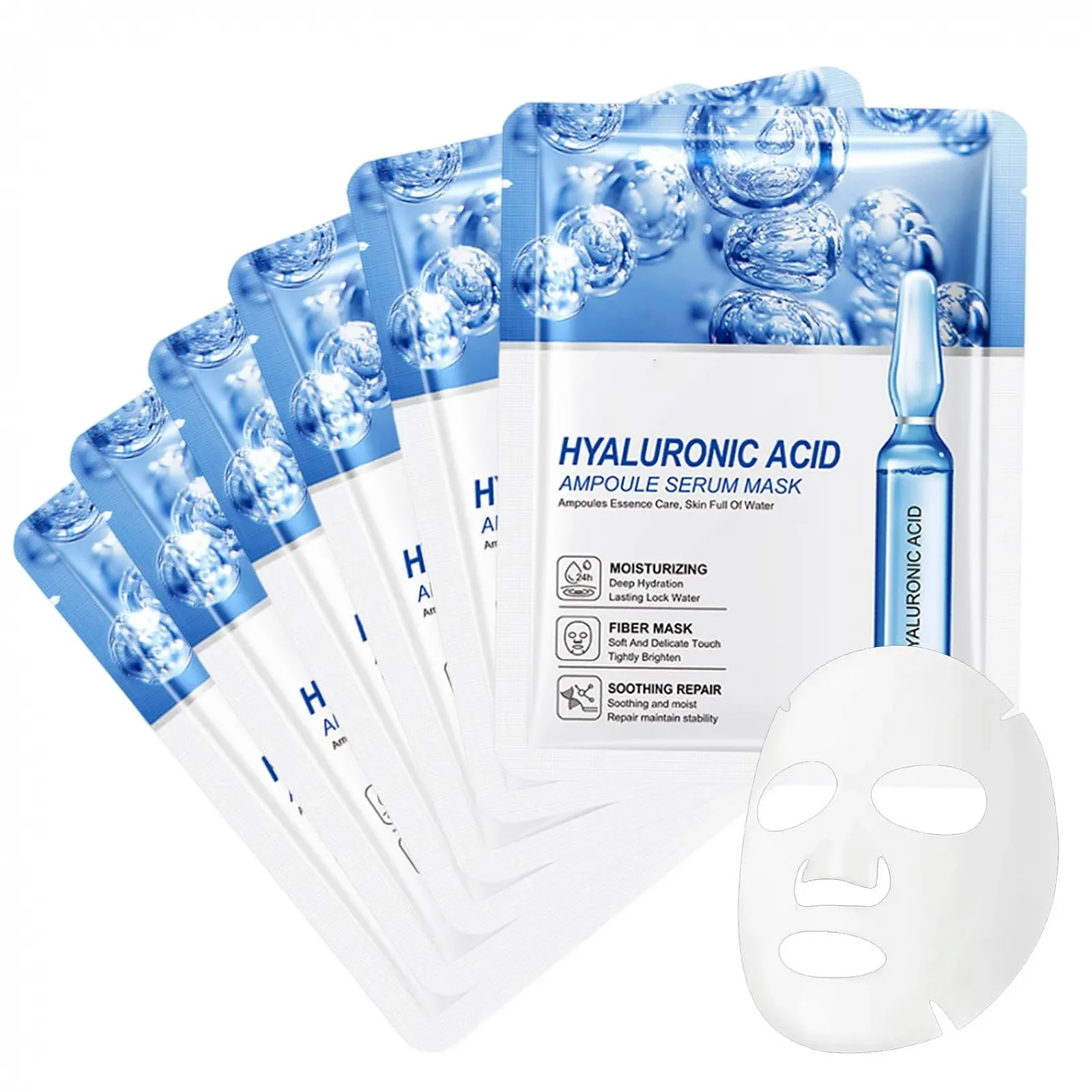 Маска для обличчя гіалуронова, набір масок з гіалуроновою кислотою, фото №1
