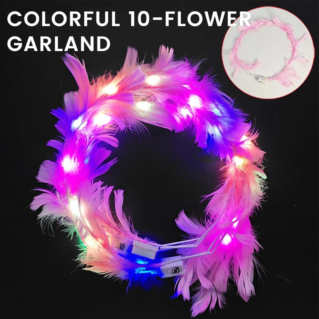 Вінок з LED квітами (6 шт.), фото №6