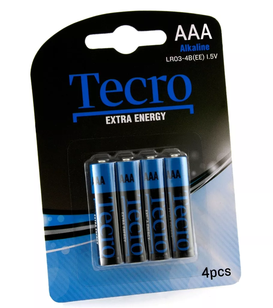 Батарея Tecro Extra Energy Alkaline AAA/LR03 BL 4 шт, фото №1