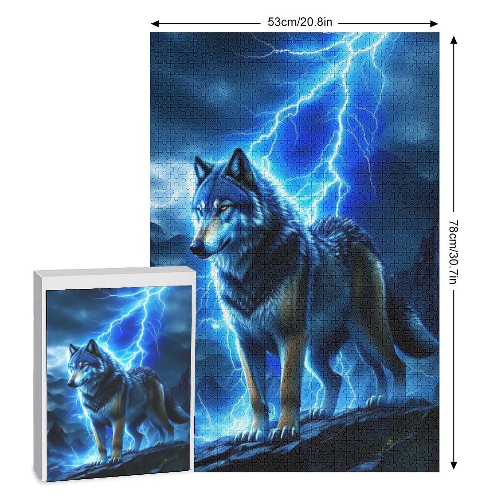 Пазлы деревянные Волк 1000 элементов 78 x 53 см, фото №2