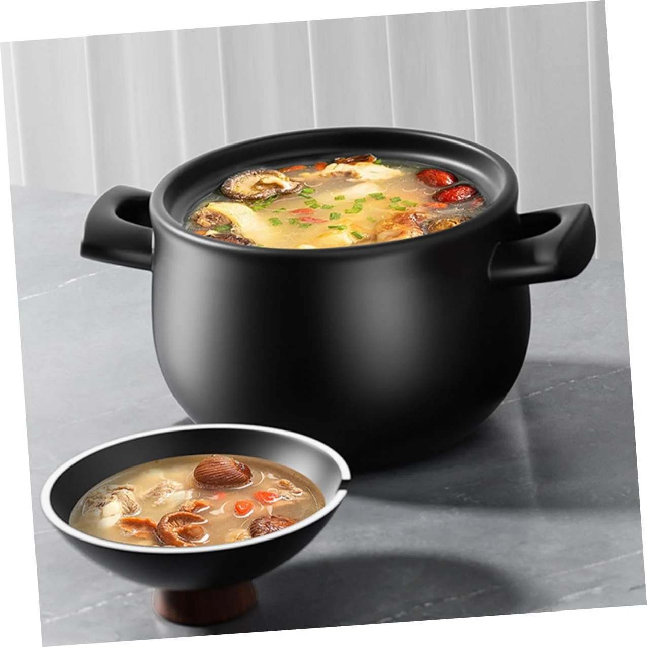 Каструля керамічна 1.8 л антипригарна для газових плит з кришкою, фото №9