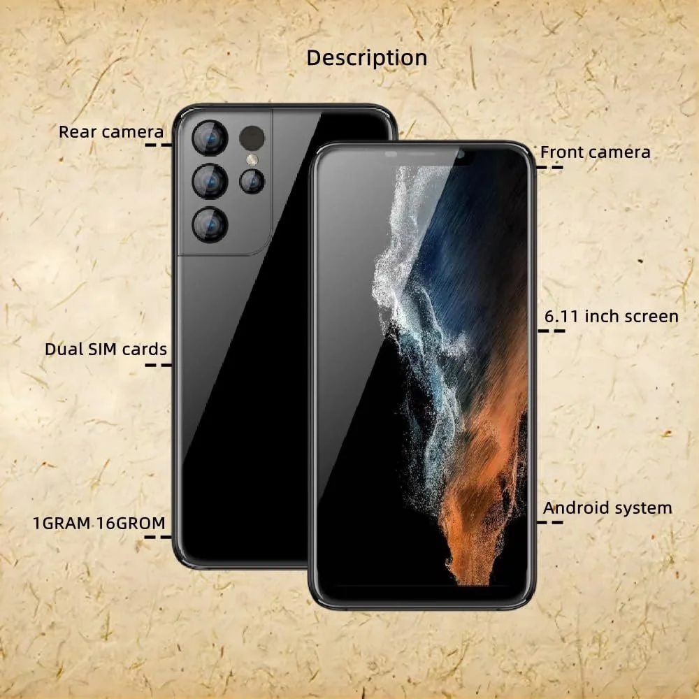 Смартфон 6.11 дюйма 1GB RAM 16GB ROM 3G Dual SIM Black, фото №4