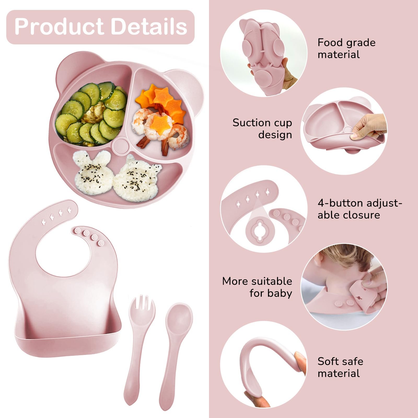 Набор детской посуды Bizcasa силиконовый 9 предметов, фото №2 Набор детской посуды Bizcasa силиконовый 9 предметов, фото №2