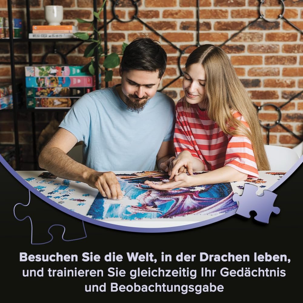 Пазли Trefl Premium Plus Quality Fantasy Collection Fire Dragon 1000 елементів, фото №7