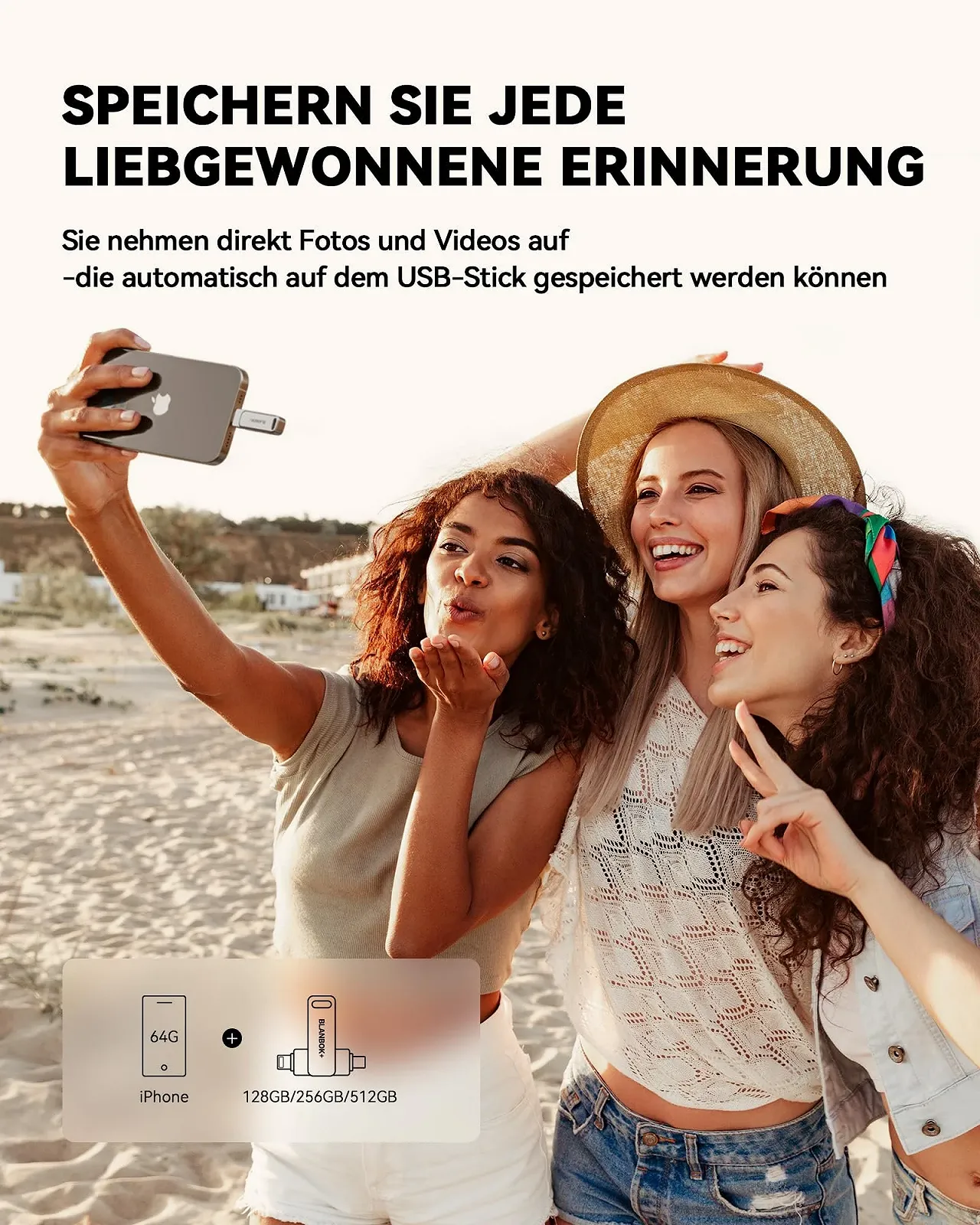 USB-флеш-накопичувач 128GB MFi Certified 3-in-1 Lightning/USB-C/USB 3.0, фото №3 USB-флеш-накопичувач 128GB MFi Certified 3-in-1 Lightning/USB-C/USB 3.0, фото №3