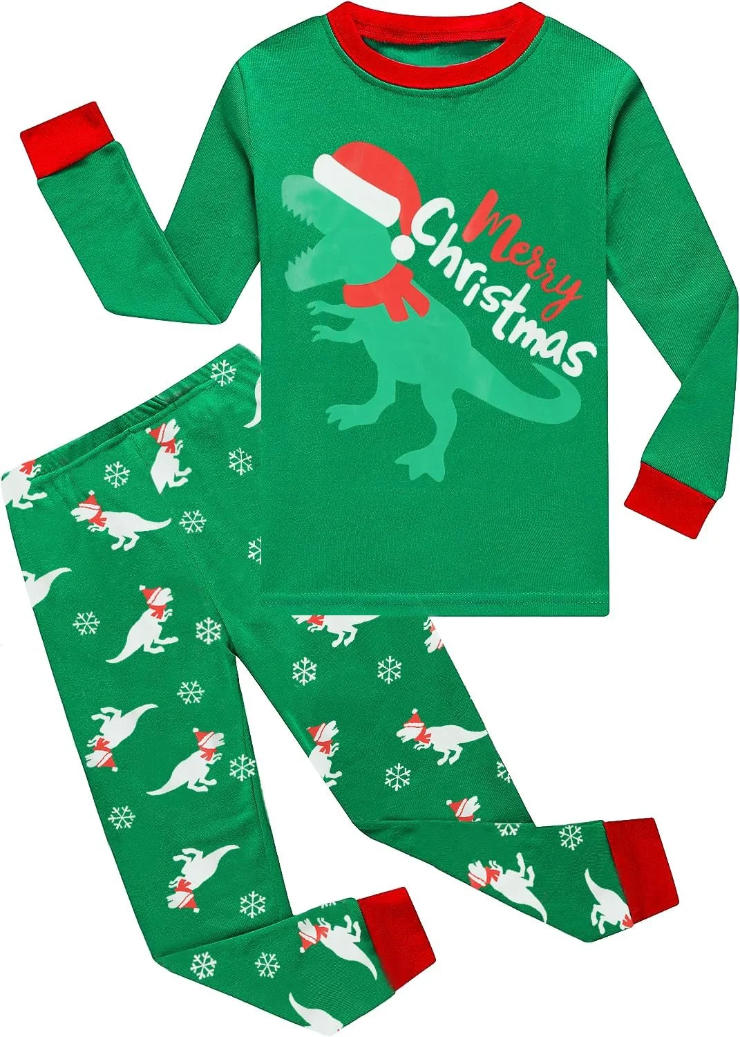 Різдвяна піжама для хлопчиків бавовняна, з довгими рукавами, фото №1
