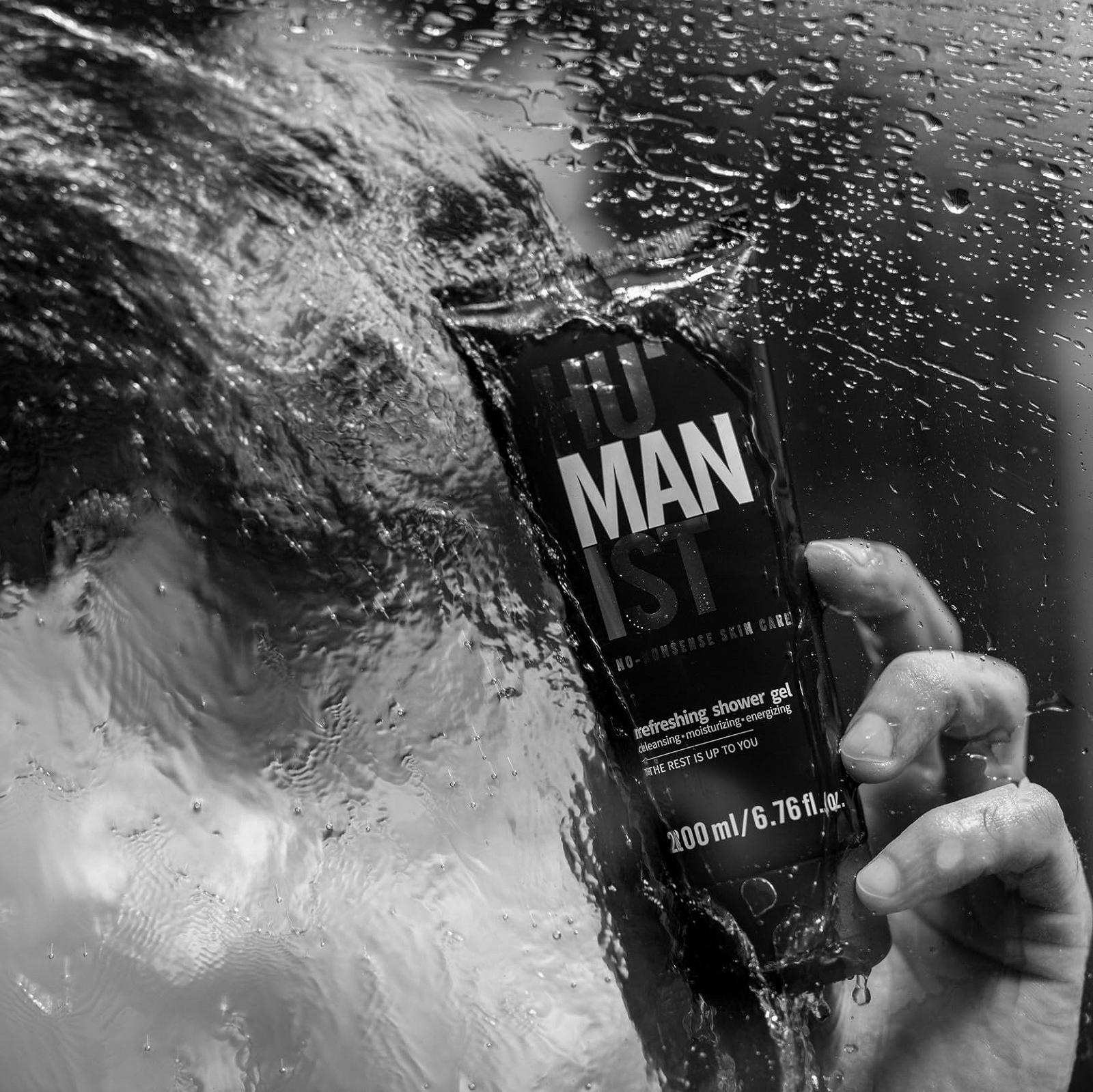 Гель для душа Humanist Men's Care Refreshing Увлажняющий разглаживающий с аминокислотным комплексом и сорбитолом 200 мл, фото №3 Гель для душа Humanist Men's Care Refreshing Увлажняющий разглаживающий с аминокислотным комплексом и сорбитолом 200 мл, фото №3
