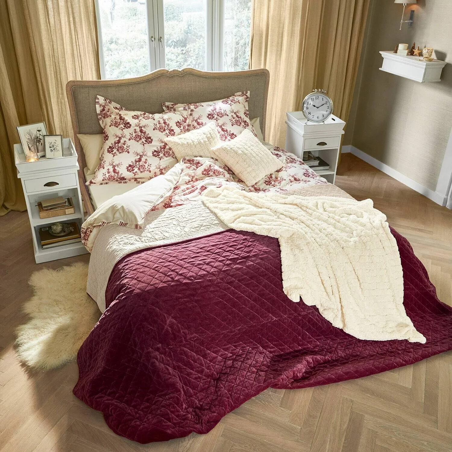 Плед Loberon Dorelice Хутро Білий, фото №3