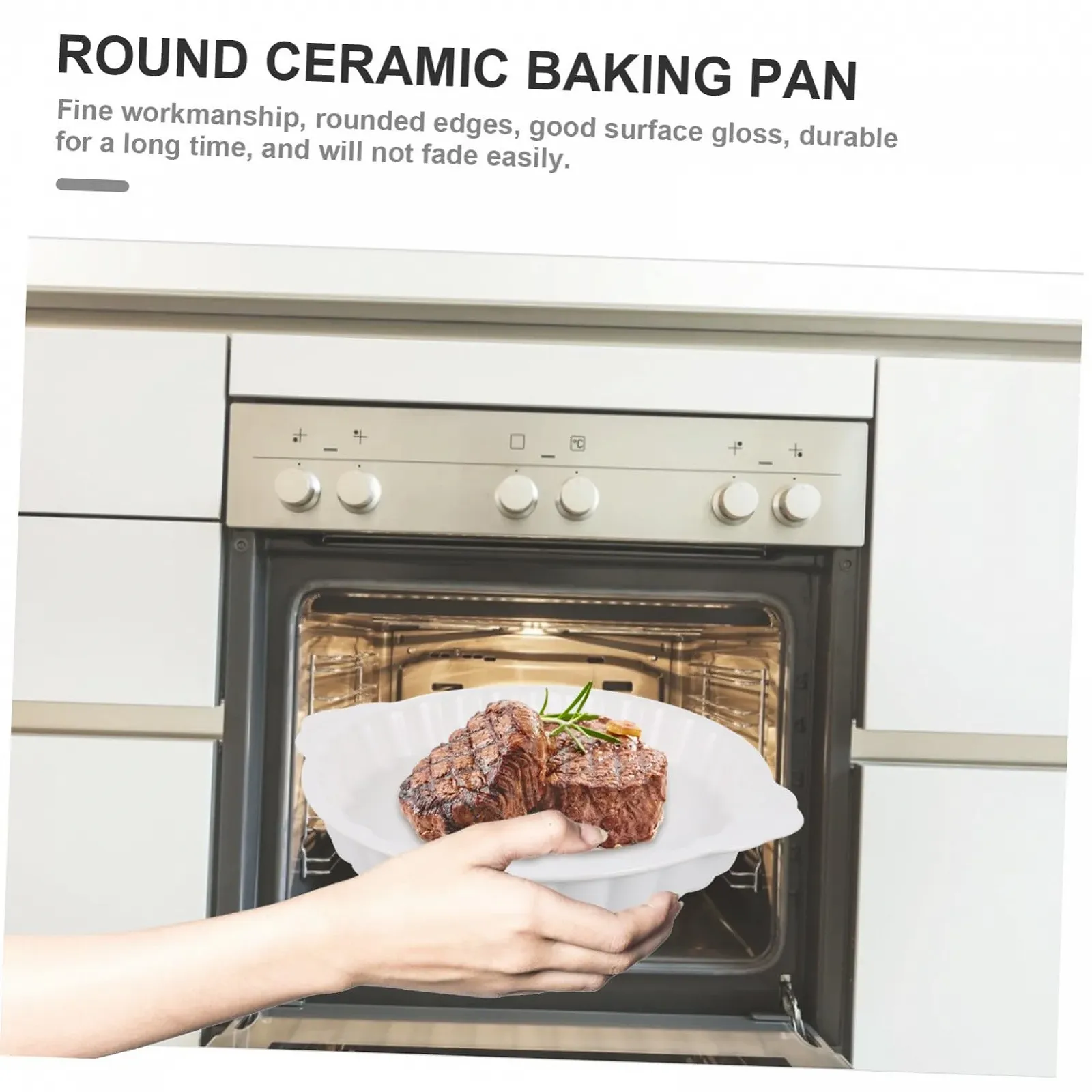 Противень для запекания керамический Retro с ручками, фото №6